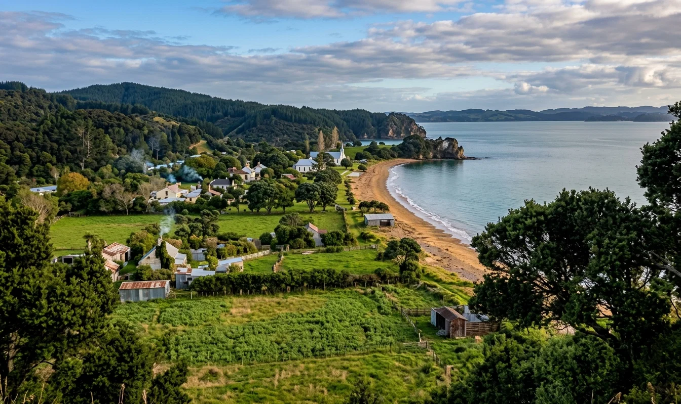 The Place Where the First White Man Landed in New Zealand.