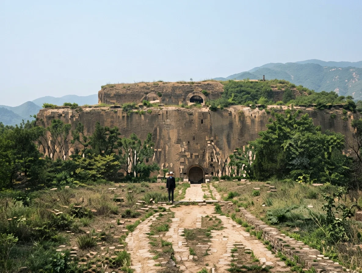 5. The Ming Tomb, a much larger structure than it looks in this picture. The coffin of the emperor is in the middle of the hill back of the building.