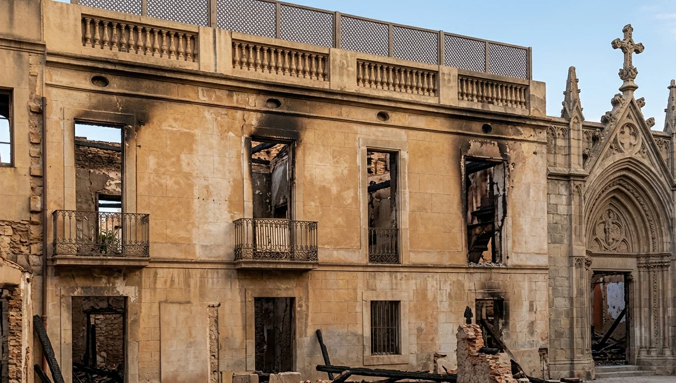 RUINS OF A FRANCISCAN CONVENT, IN BARCELONA, SPAIN