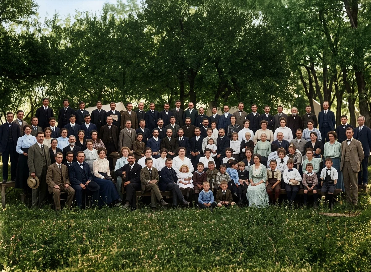 GROUP OF BELIEVERS ATTENDING ARGENTINE CONFERENCE