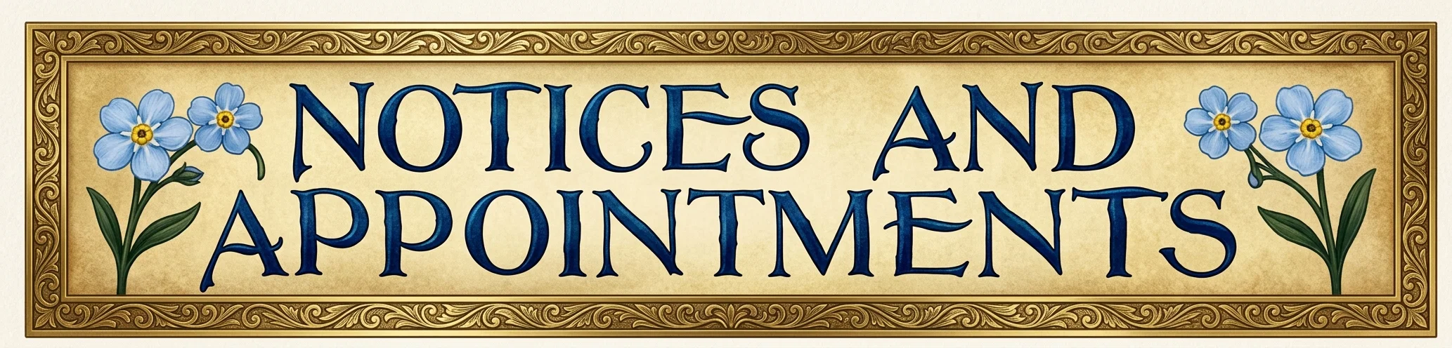 NOTICES AND APPOINTMENTS