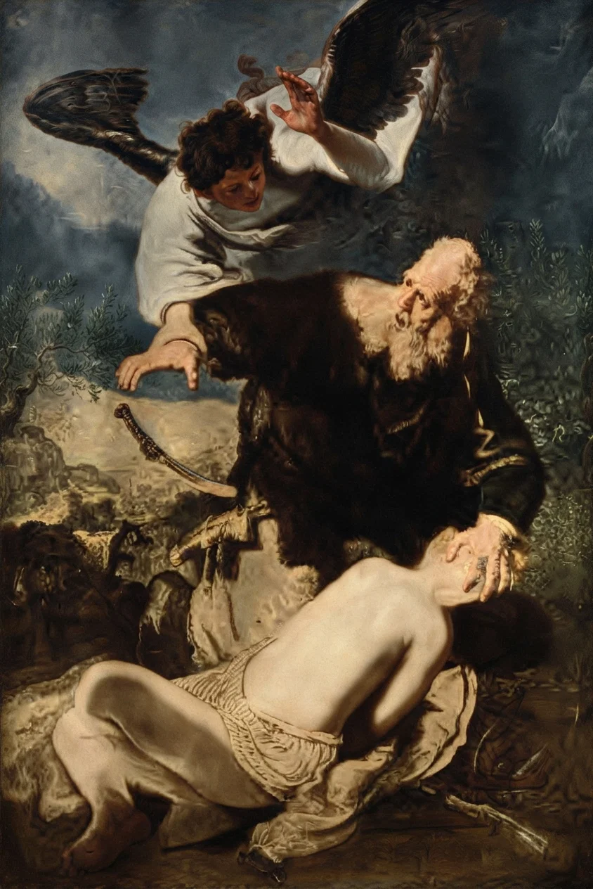 “And Abraham stretched forth his hand, and took the knife to slay his son. And the Angel of the Lord called unto him out of heaven, and said, Abraham, Abraham; and he said, Here am I. And He said, Lay not thine hand upon the lad, neither do thou anything unto him; for now I know that thou fearest God, seeing thou hast not withheld thy son, thine only son from Me.” Gen. 22:10-12.
