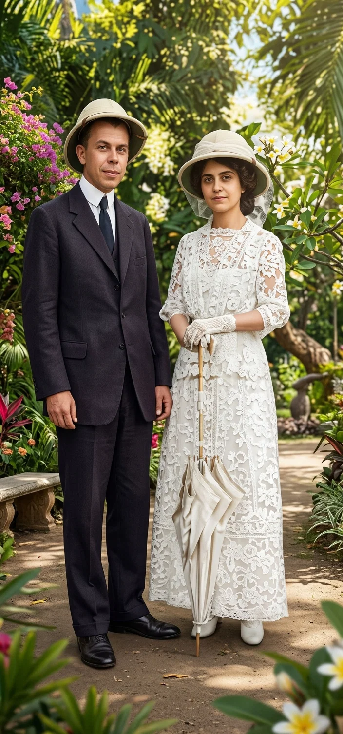 PROFESSOR AND MRS. LUDDINGTON IN THE RANGOON GARDENS