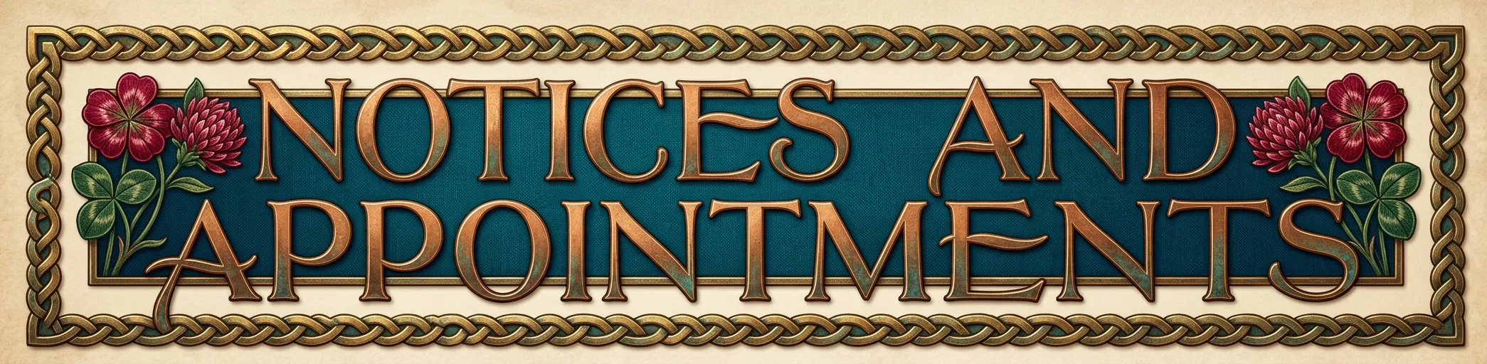 NOTICES AND APPOINTMENTS