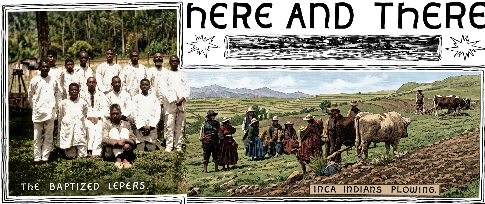 THE BAPTIZED LEPERS.

INCA INDIANS PLOUGHING.