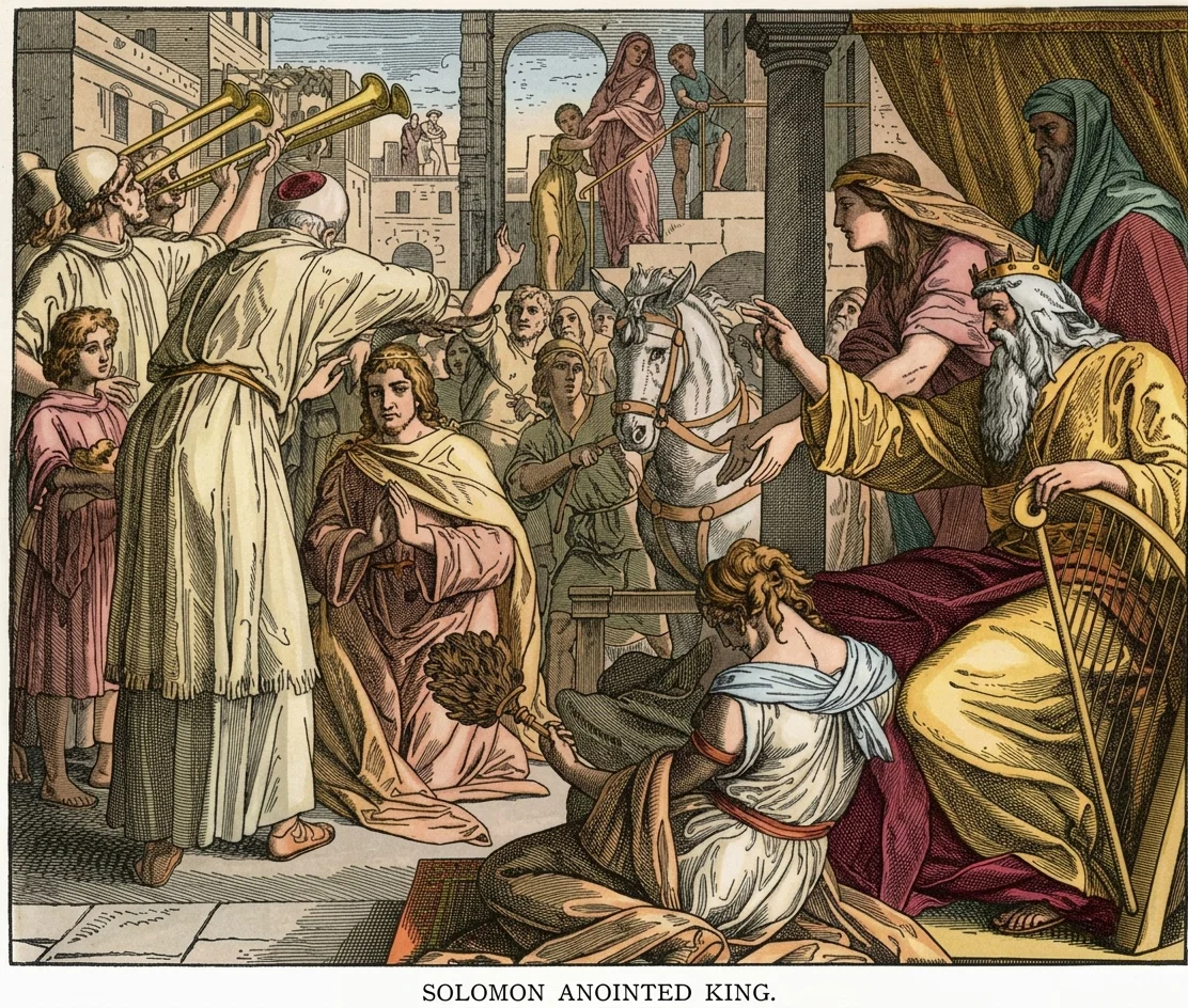SOLOMON ANOINTED KING.