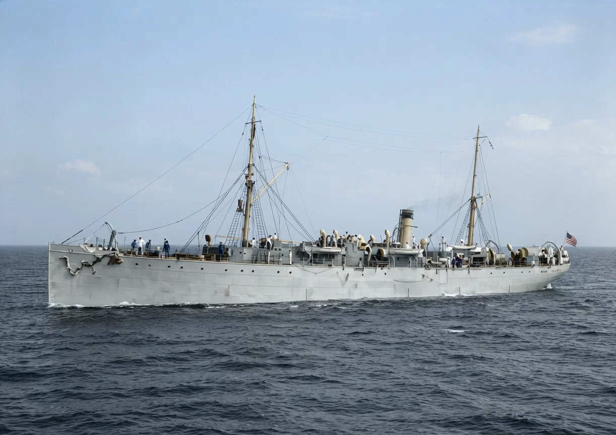 U. S. supply-ship "Culgoa." She is a swift deep-sea vessel for carrying supplies to the war-ships.