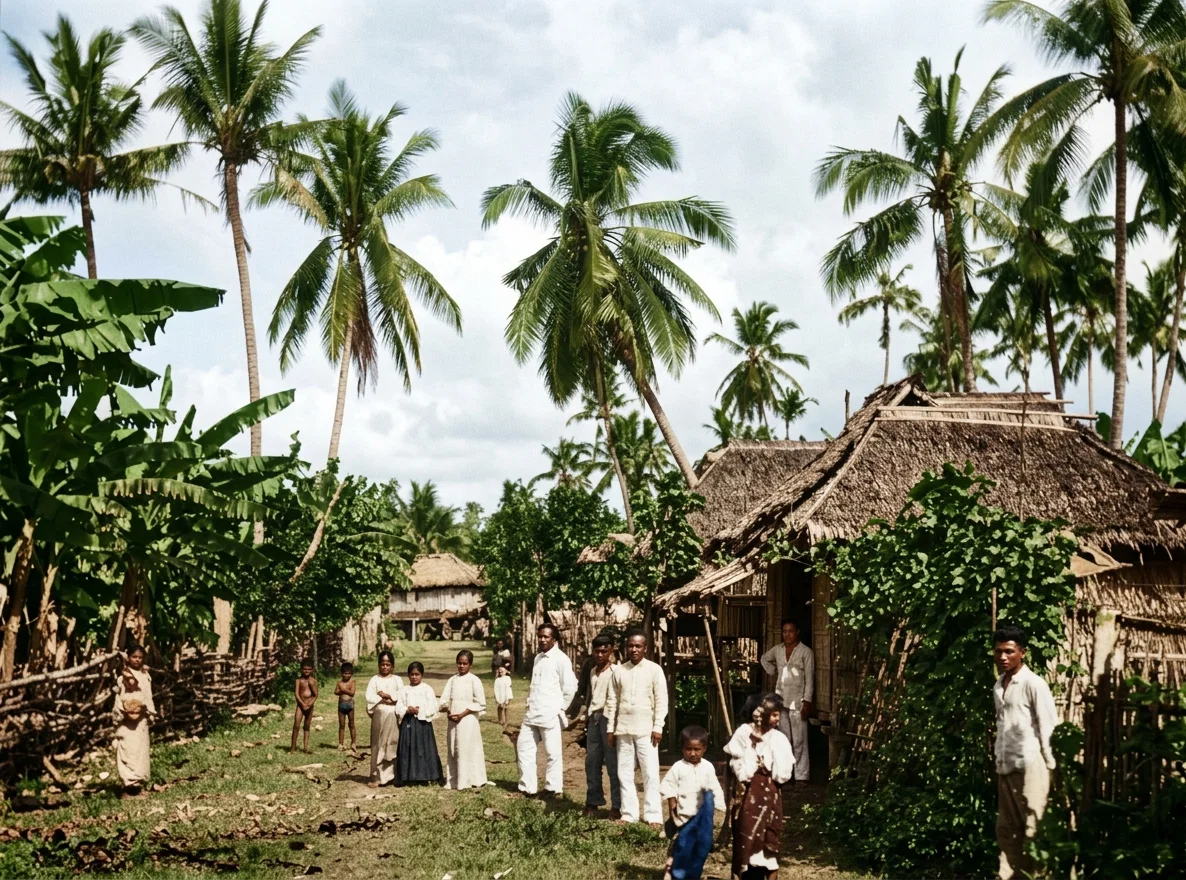 A VILLAGE IN THE PHILIPPINES.
