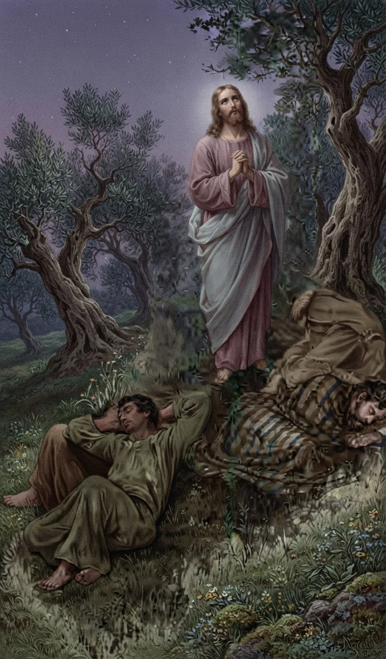 On the night of the agony . . . heard not the voice of Jesus