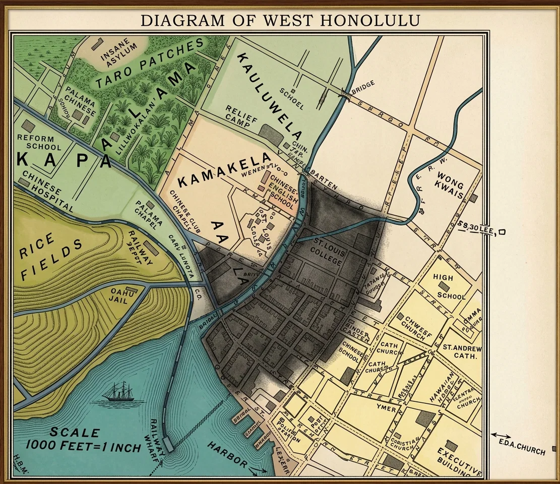 DIAGRAM OF WEST HONOLULU.