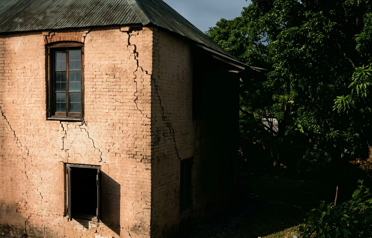 REAR VIEW OF S. D. A. CHURCH, KINGSTON, AFTER THE EARTHQUAKE
