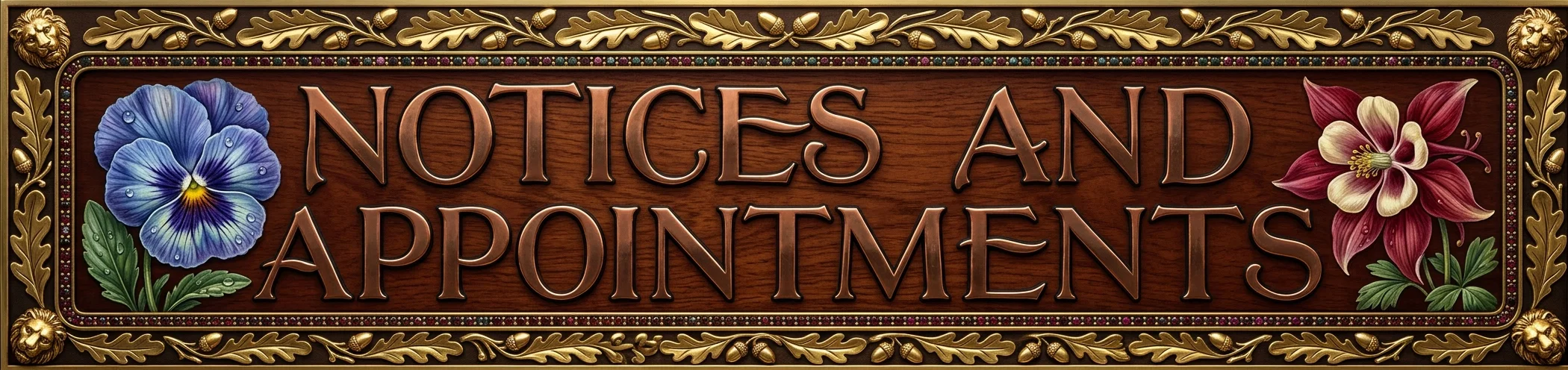 NOTICES AND APPOINTMENTS