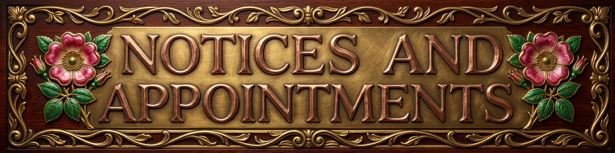 NOTICES AND APPOINTMENTS