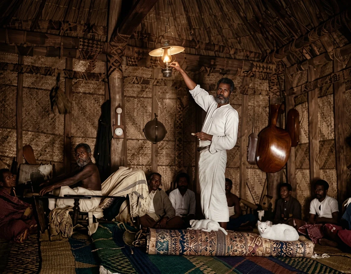 Fijian Chief of Bau at Home.