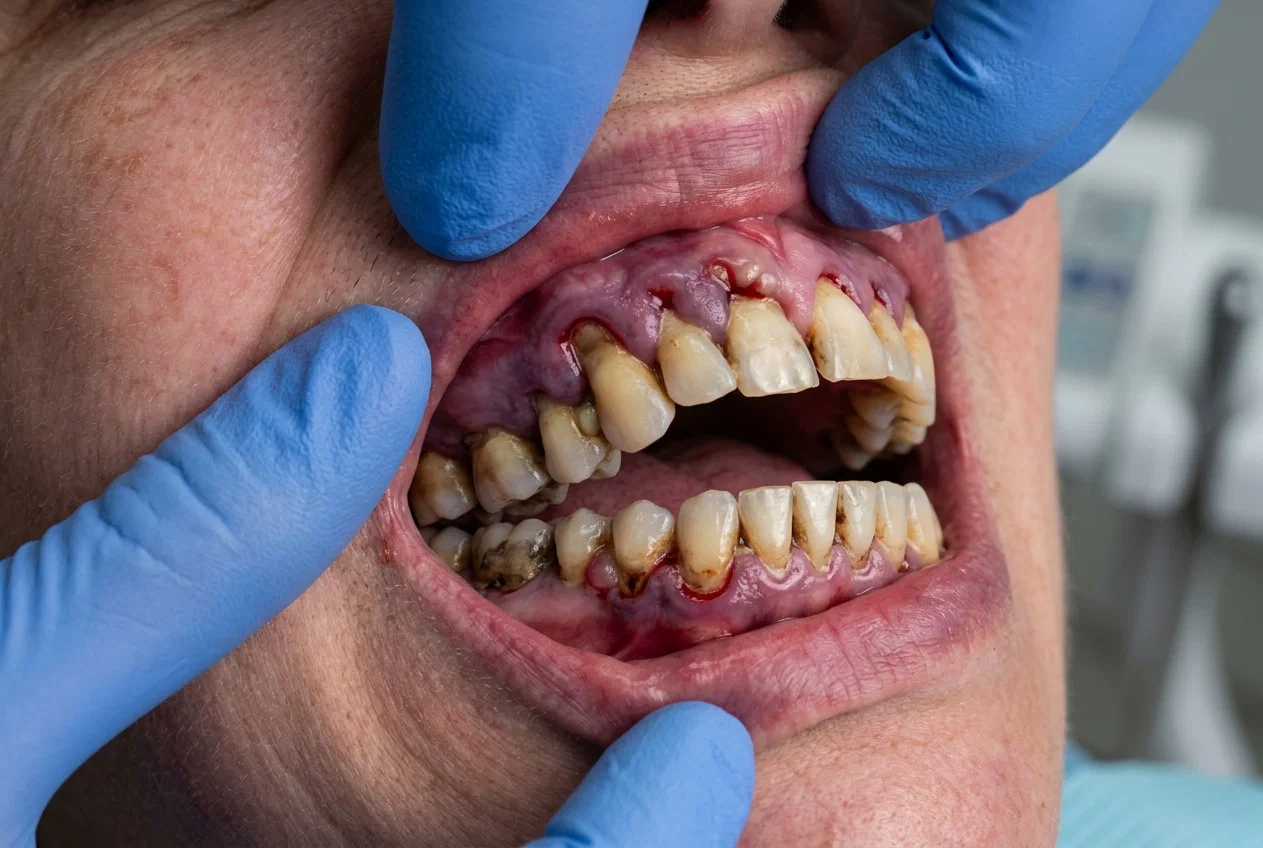 An advanced case of pyorrhea, the great health wrecker