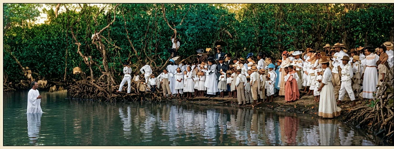 BAPTISMAL SERVICE AT FRENCH HARBOR, RUATAN