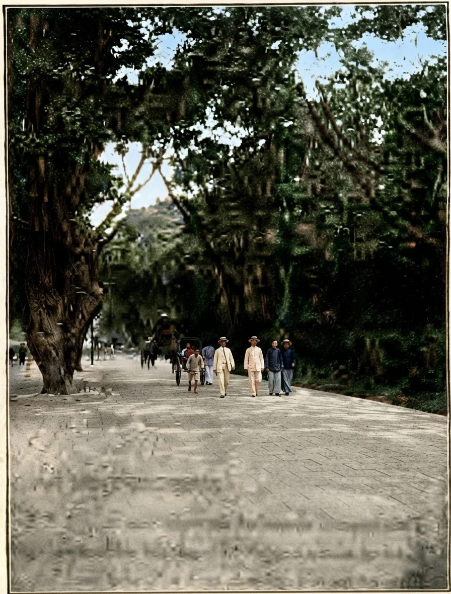 Morrison Hill Road, leading to the Happy Valley recreation grounds and to the cemetery, Hongkong