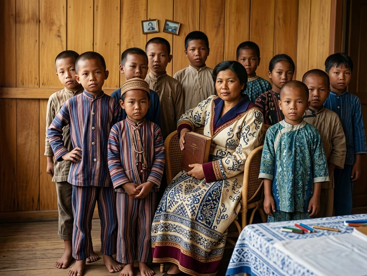 SABBATH SCHOOL CLASS, BORNEO.