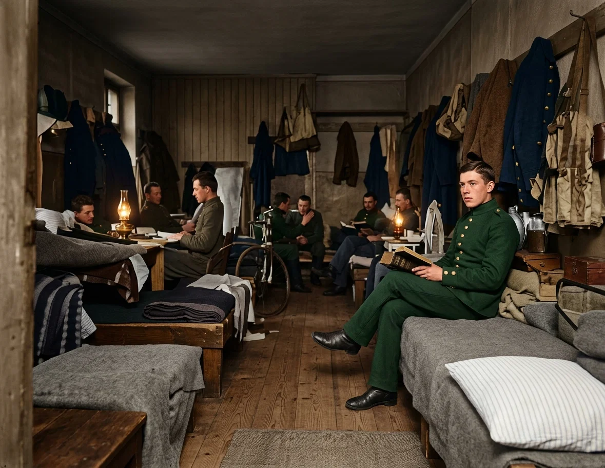 INTERIOR OF THE BARRACKS