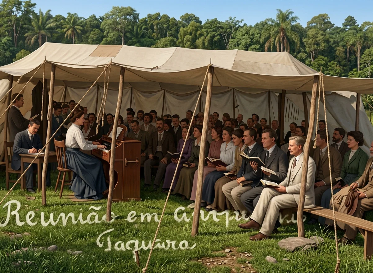 BRAZIL’S NEW TENT, WITH MEETING IN PROGRESS
