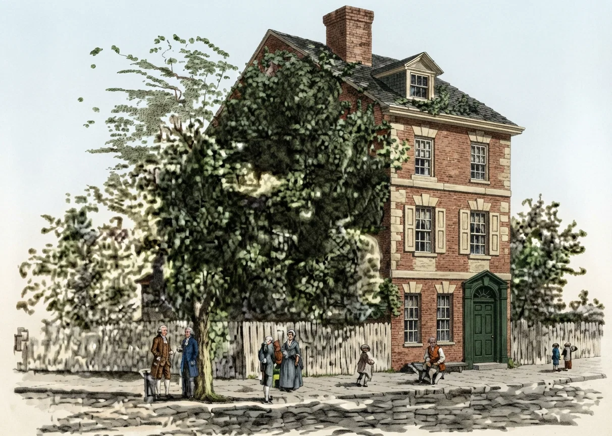 The house where Thomas Jefferson lived, who is said to have written the great Declaration