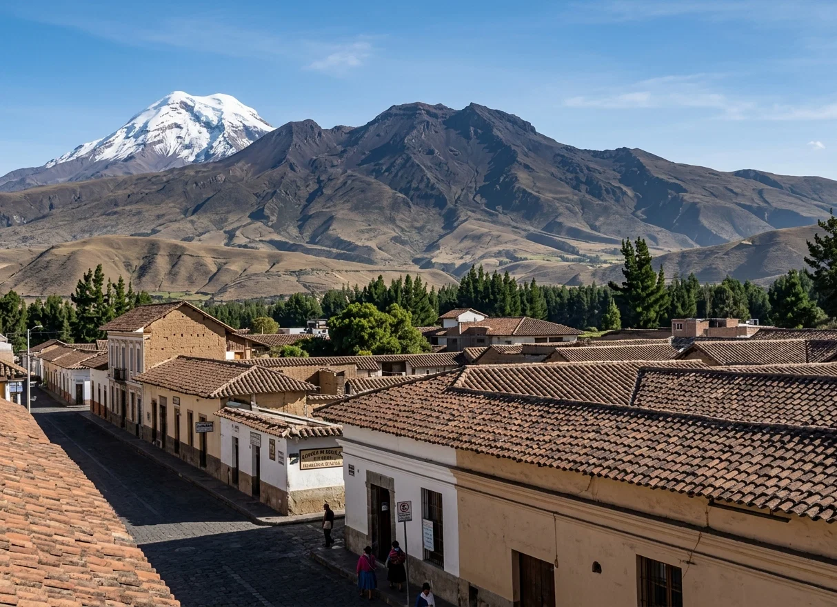 MT. CHIMBORAZO IN THE DISTANCE
