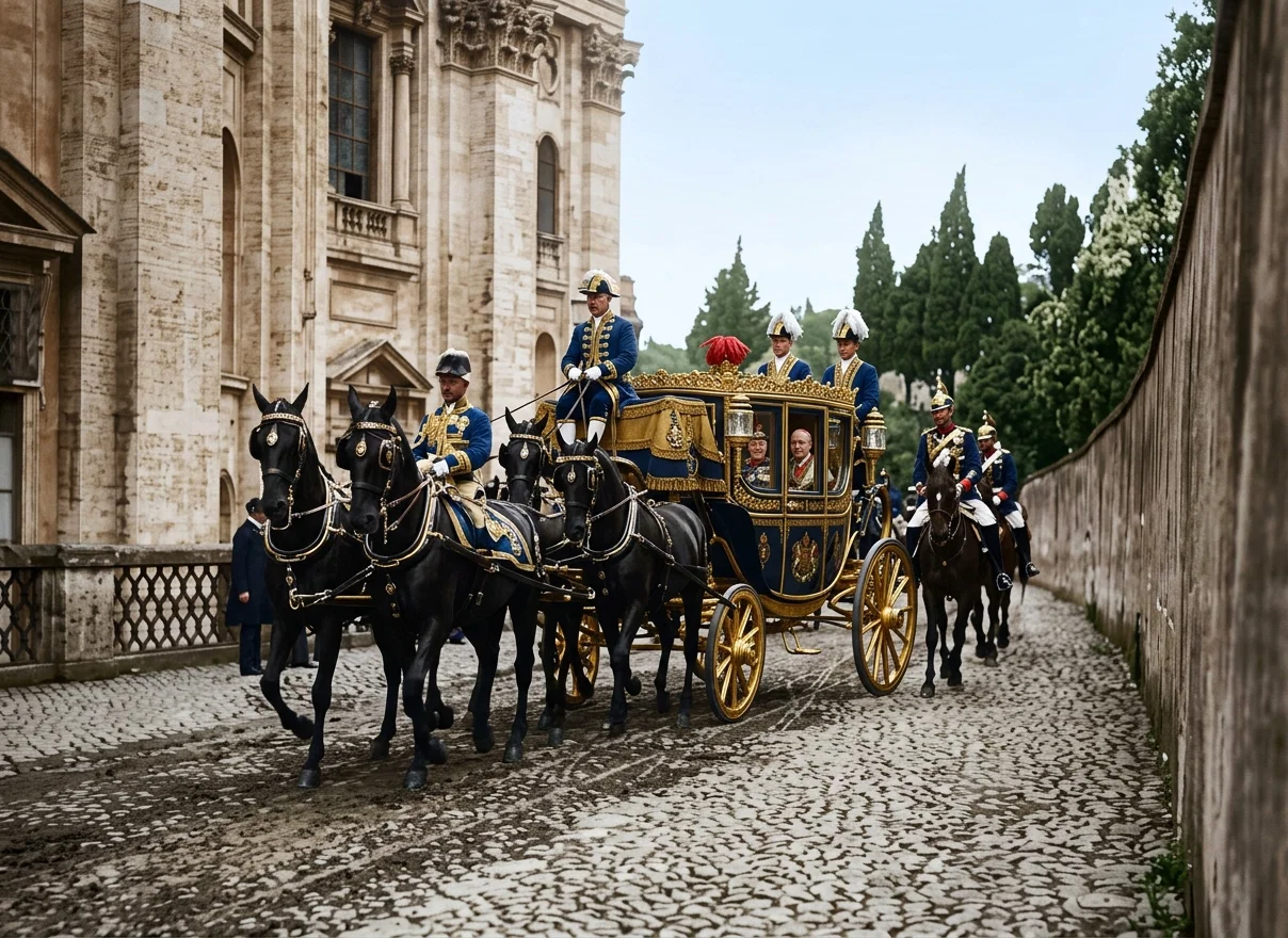 German Emperor Going to the Vatican.