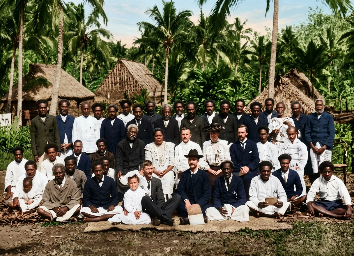 Mission Workers and Native Fijians