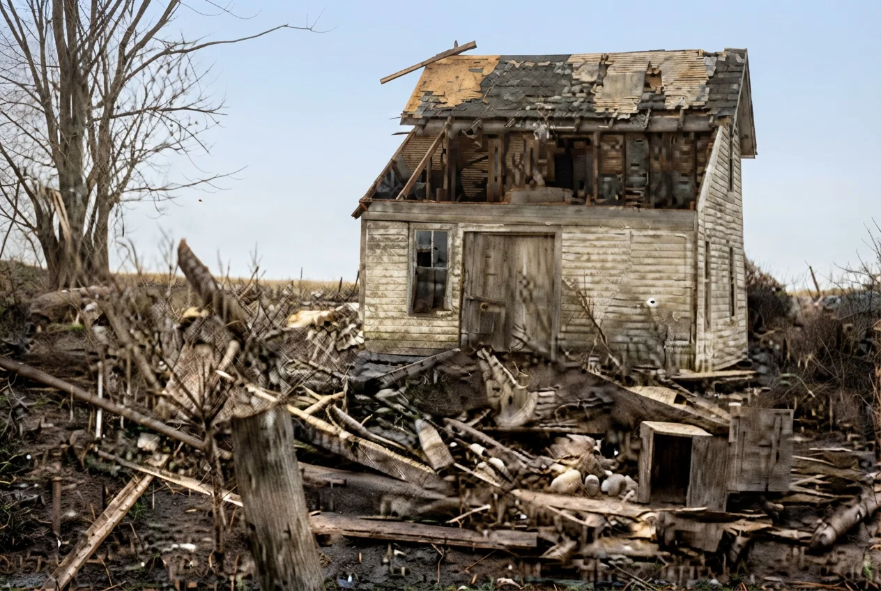Wreckage caused by the Ohio storm near Rockville.