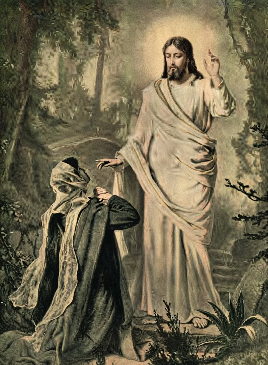 MARY WORSHIPING THE RISEN SAVIOUR.