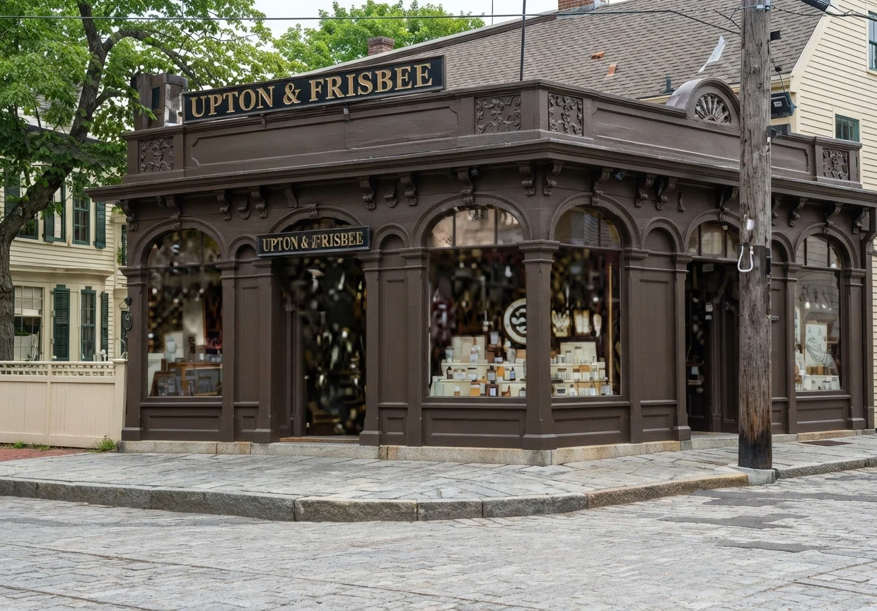 Front view of "Old Witch House," Salem, Mass., where Roger Williams lived, and which a half century later was used as a court-house to try "witches." The building, rejuvenated, is now used as a drug-store.