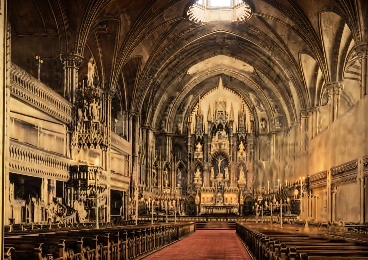 Interior of St. James Cathedral, where the Eucharistic Congress was opened by the papal legate
