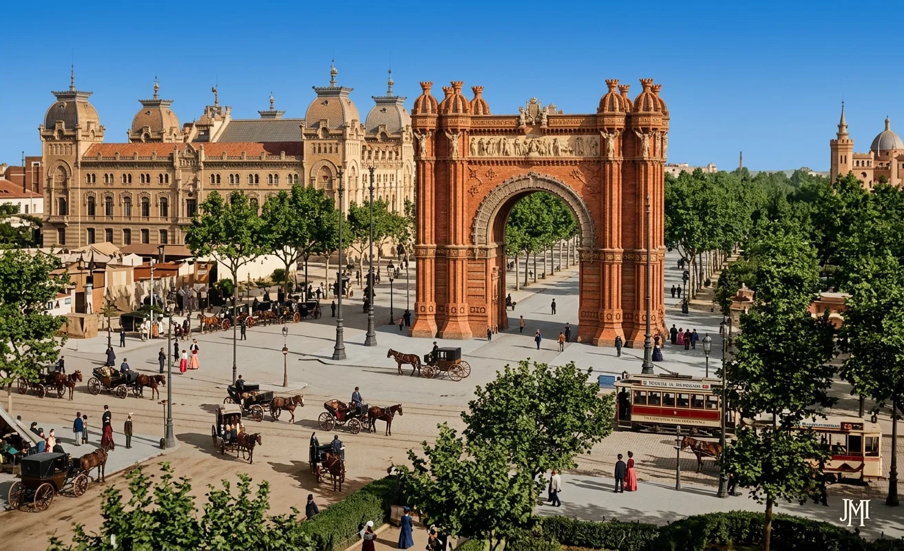 A SCENE IN BARCELONA, SPAIN