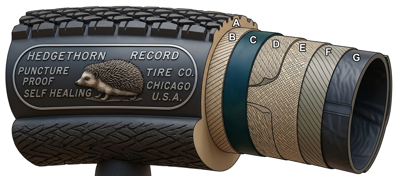 Notice the thick rubber tread