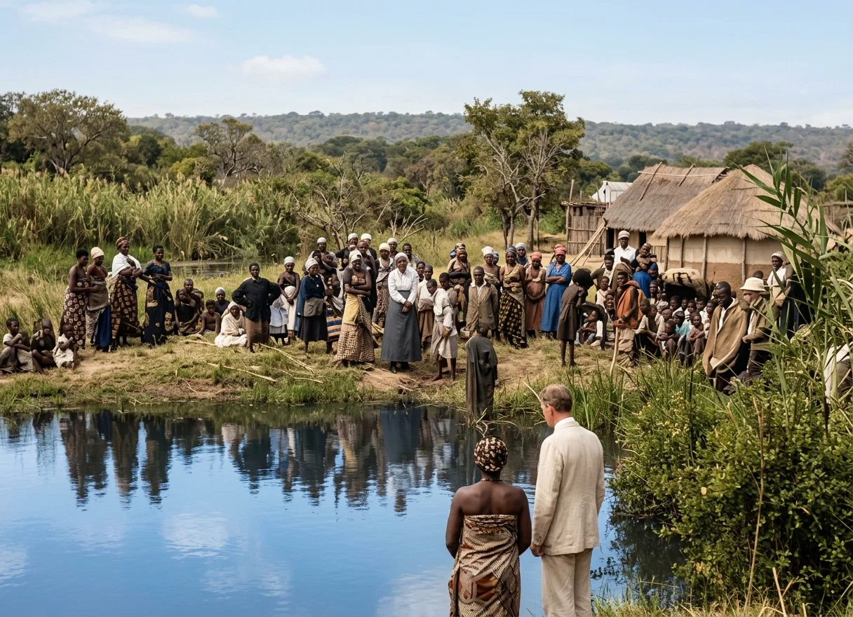 BAPTISMAL SCENE AT TSUNGWESI MISSION