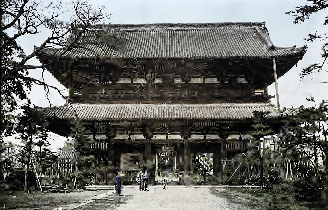 Gate of Buddhist Temple.