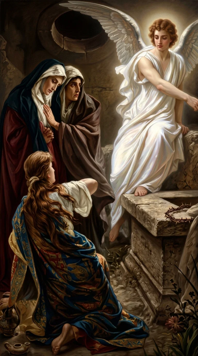 “Why seek ye the living among the dead? He is not here, but is risen.”