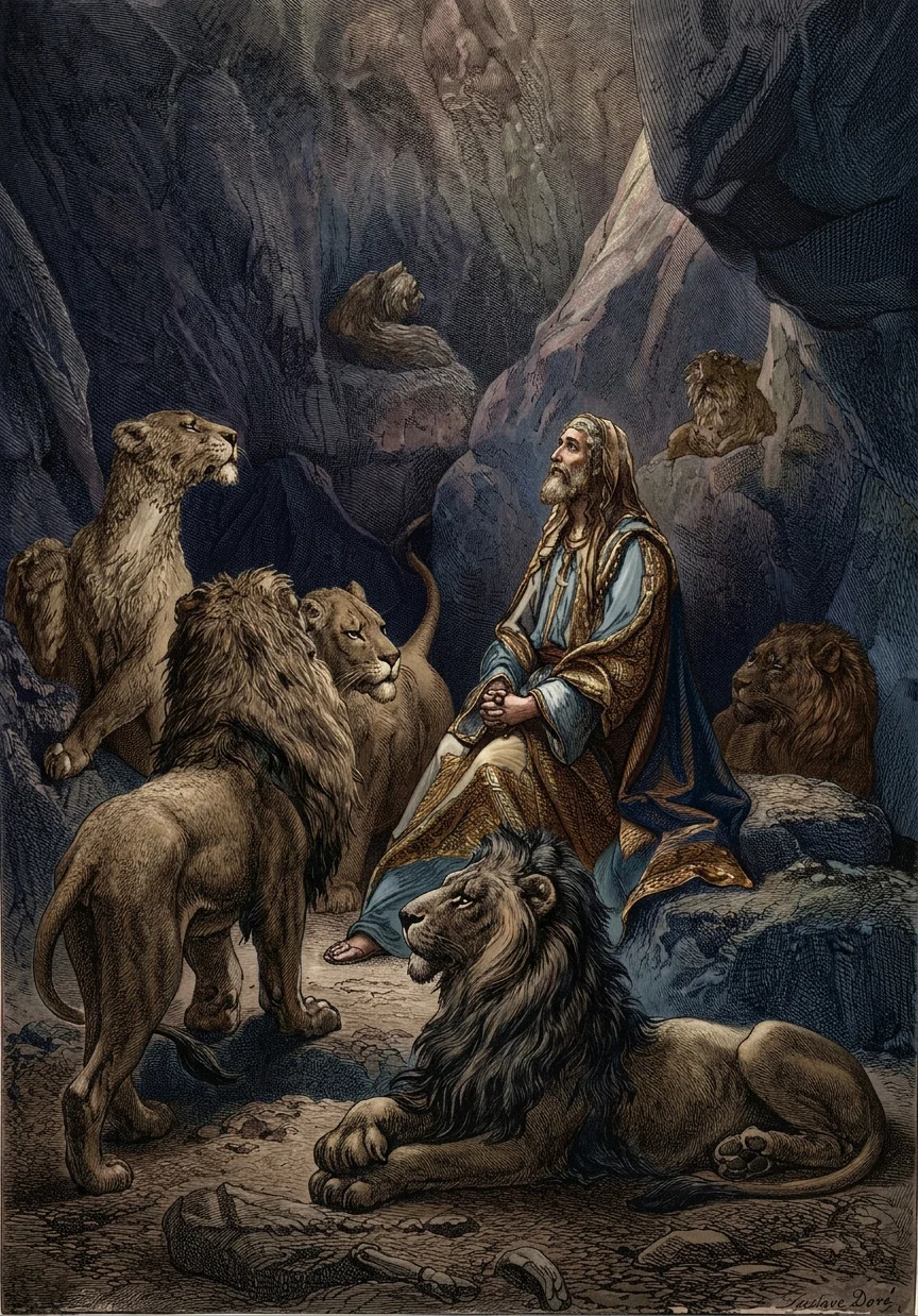 “My God hath sent His angel, and hath shut the lions’ mouths.”