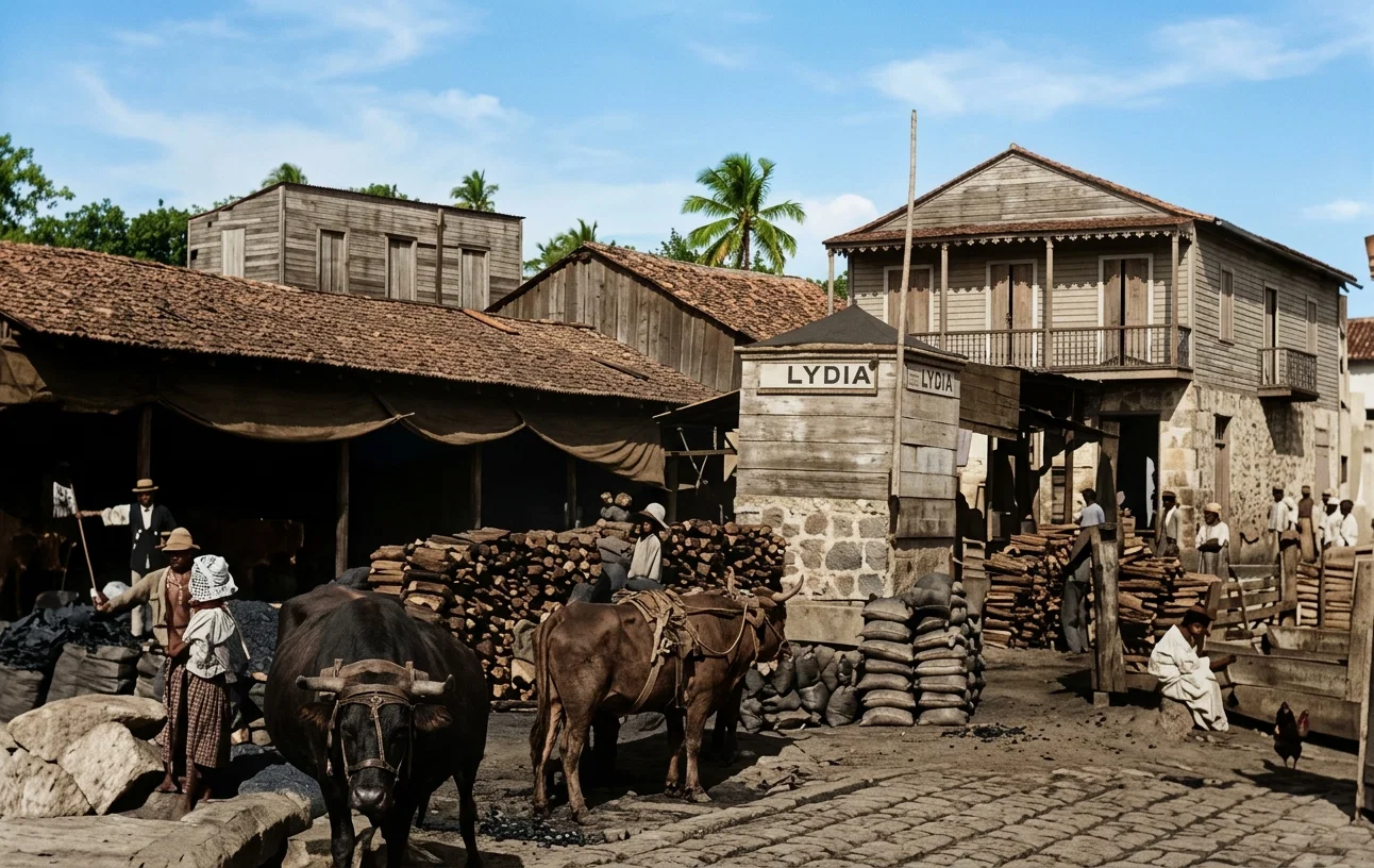 A CHARCOAL MARKET IN SANTO DOMINGO