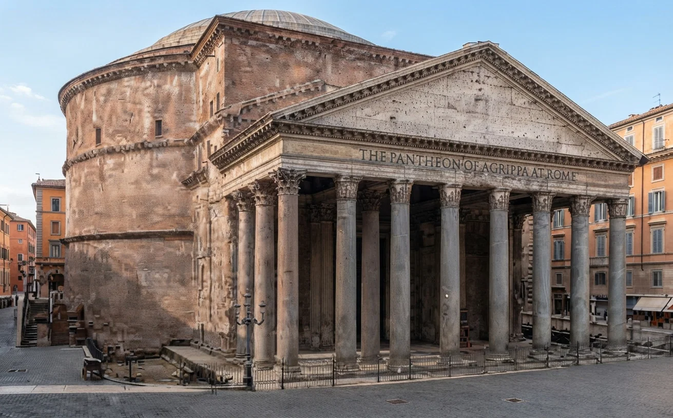 THE PANTHEON OF AGRIPPA AT ROME.