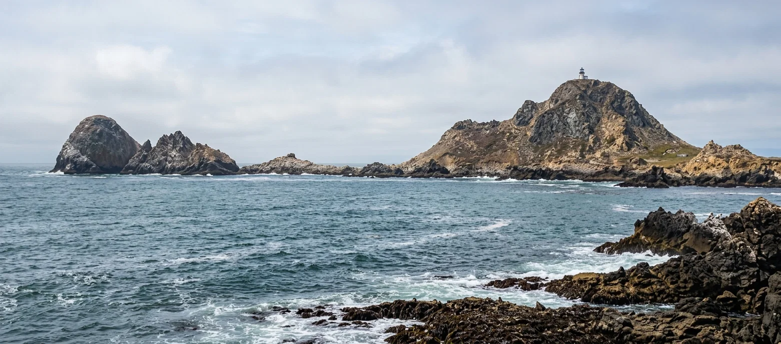 A VIEW OF THE FARALLONE ISLANDS.

CALIFORNIA SCENERY, No. 2.—“The Farallones” are a group of seven rocky islands, 30 miles west of Golden Gate, considered the western border to San Francisco Bay. They were called St. James Islands by Sir Francis Drake, in 1578. They abound in seals and sea-fowl. At one time the Russians had a fishing station on the islands, and in one year took there 80,000 sealskins. A government lighthouse is now maintained on the islands, as will be seen by our illustration.
