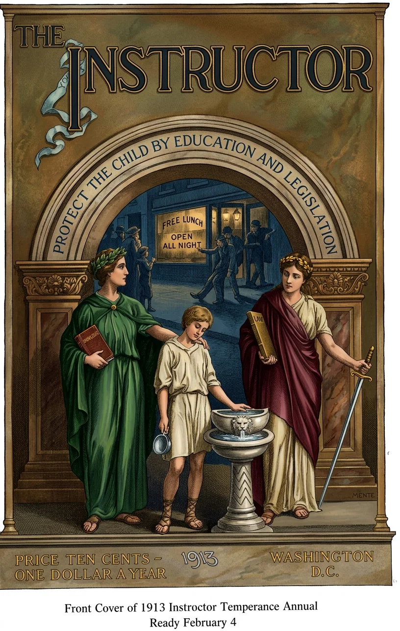 Front Cover of 1913 Instructor Temperance Annual
Ready February 4