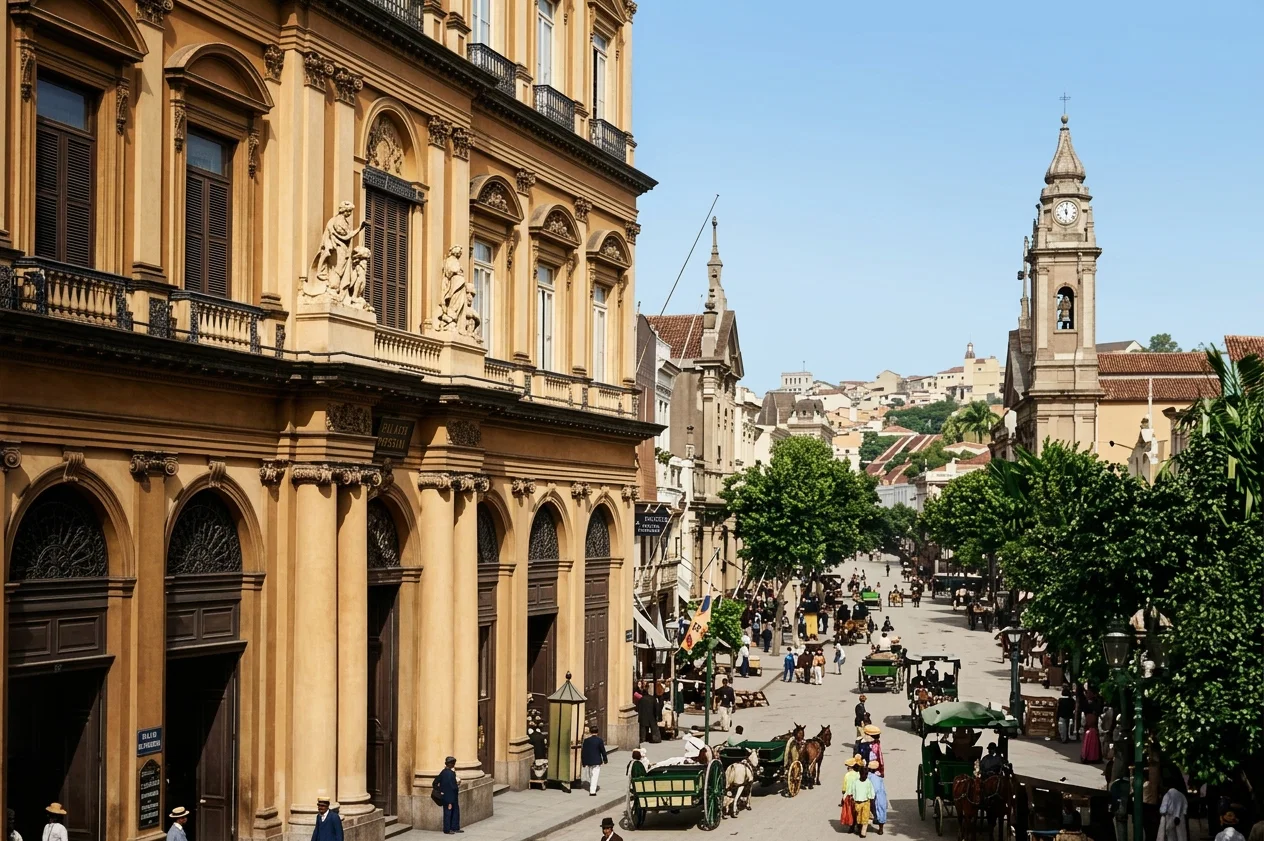A STREET SCENE IN RIO DE JANEIRO