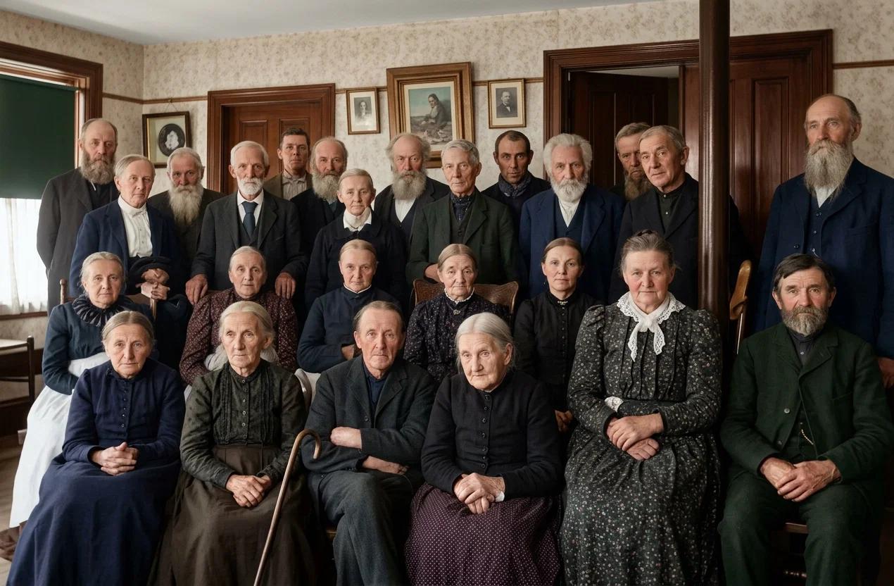 GROUP OF OLD PEOPLE (JAMES WHITE MEMORIAL HOME).