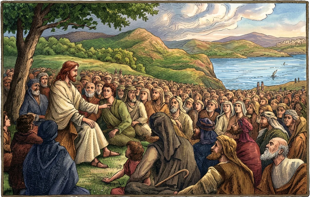 CHRIST TEACHING THE PEOPLE.