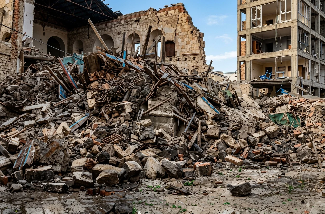 “He hath made of a city a ruinous heap.”