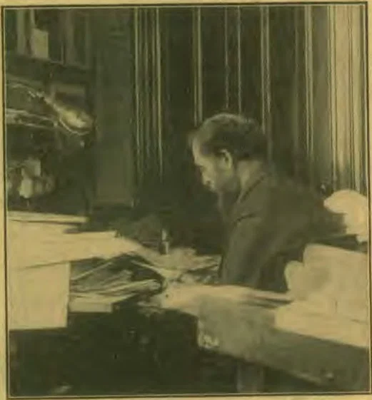 W. N. Glenn Seated at His Editorial Desk.