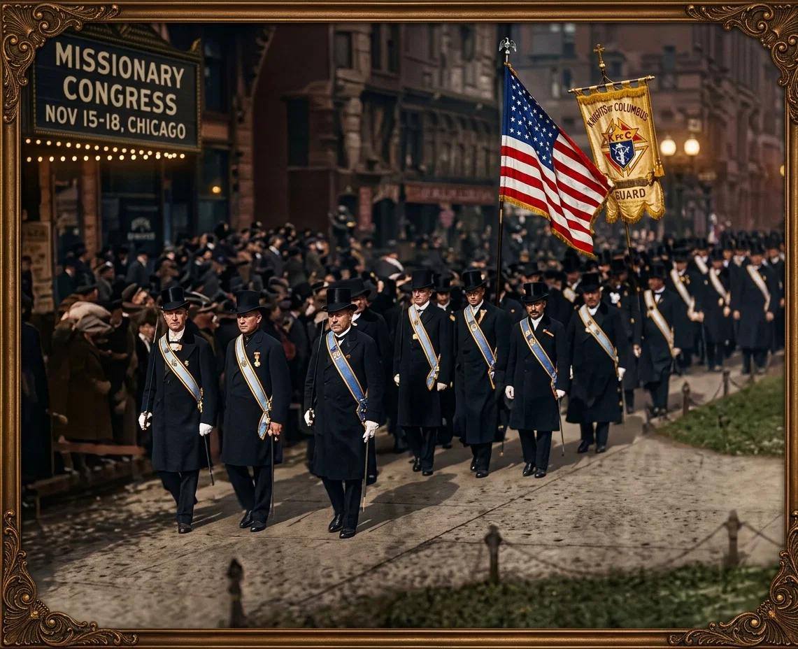 Knights of Columbus, at the great Catholic Missionary Congress at Chicago, Nov. 15-18. The Knights formed a special guard of 500.