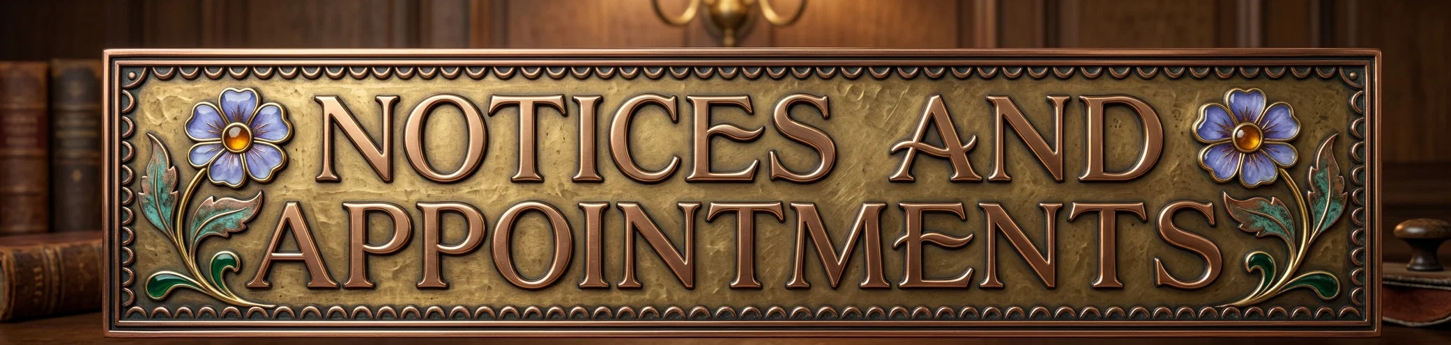 NOTICES AND APPOINTMENTS