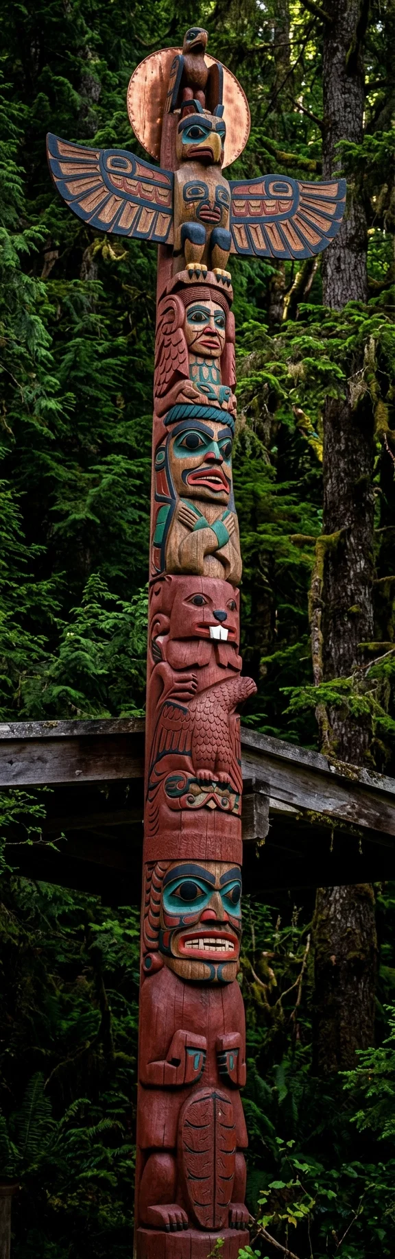 ONE OF ALASKA'S TOTEM-POLES